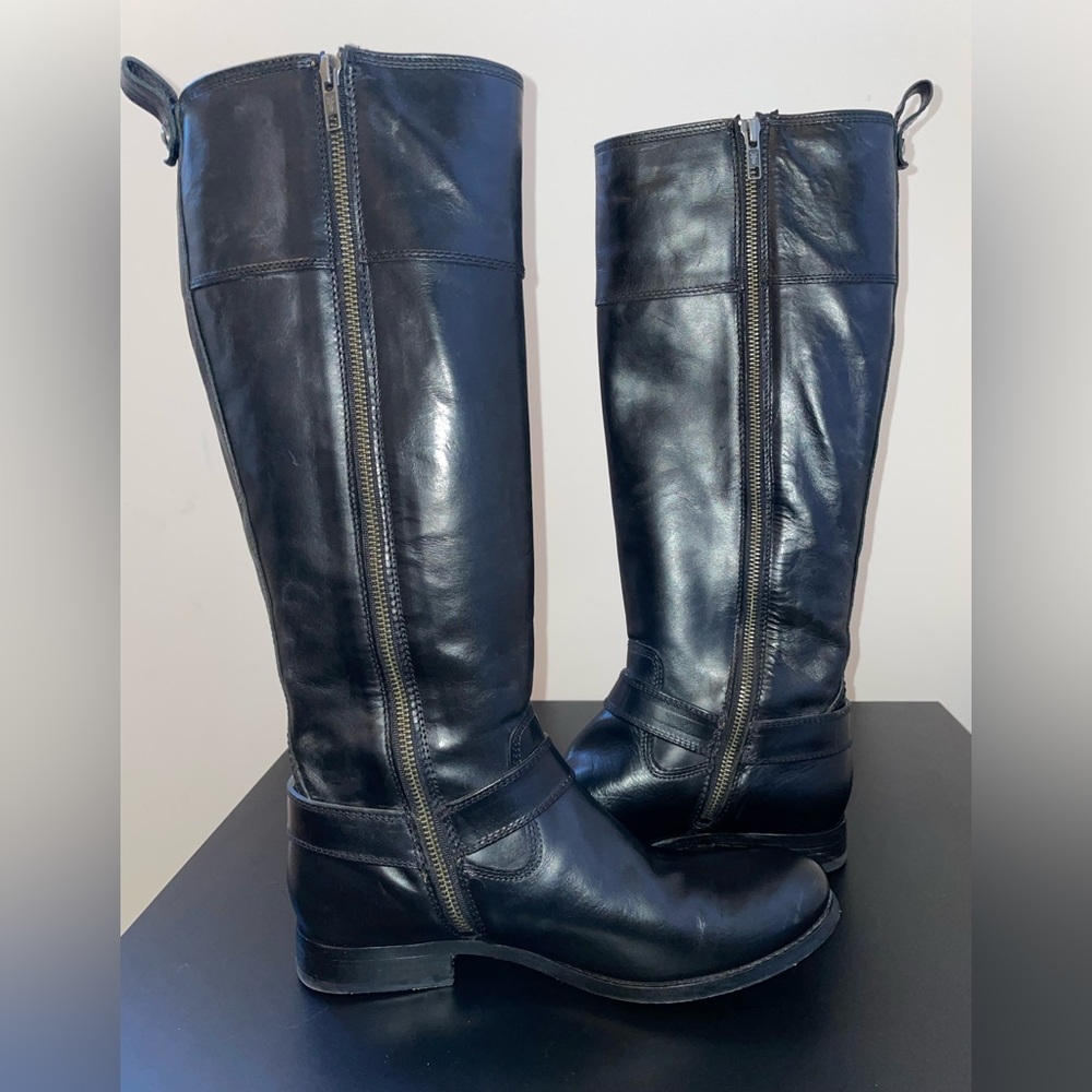 Frye Black Leather Women's Boots - Picture 2 of 10